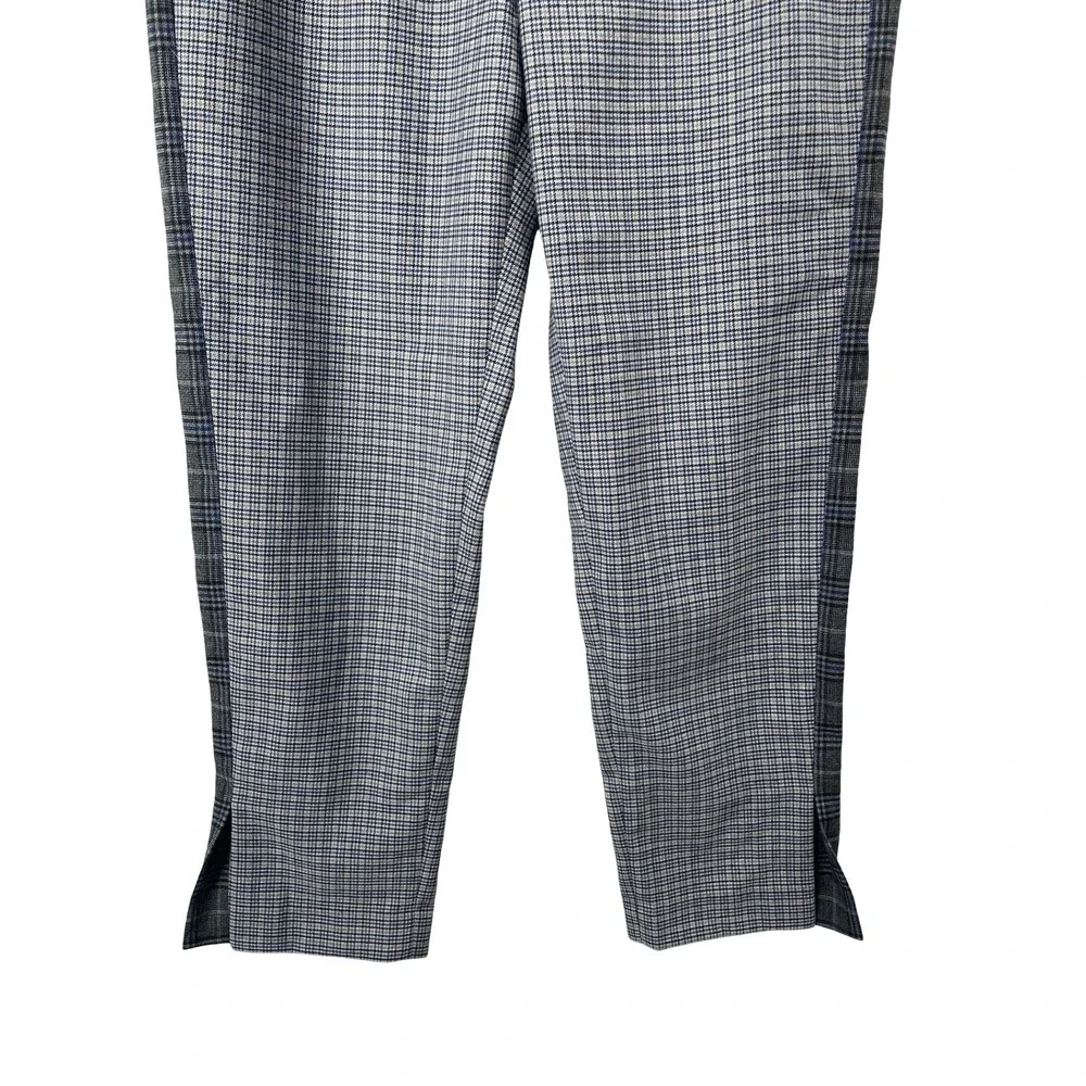 Rag & Bone Meki wool houndstooth plaid ankle pants Size 8 gray
